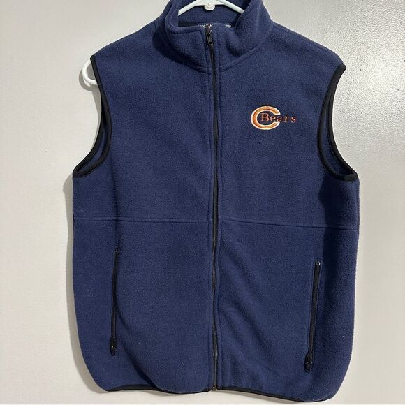 Chicago Bears Port Authority Navy zip up vest w/embroidery emblem size Youth L - Picture 2 of 7